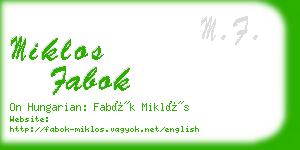 miklos fabok business card